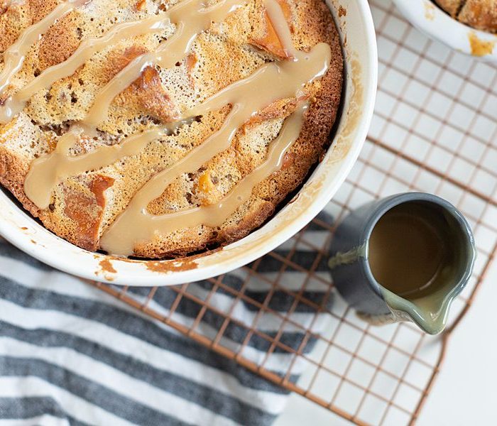 Razzoo’s Cajun Warm Bread Pudding with a Brown Sugar Rum Sauce