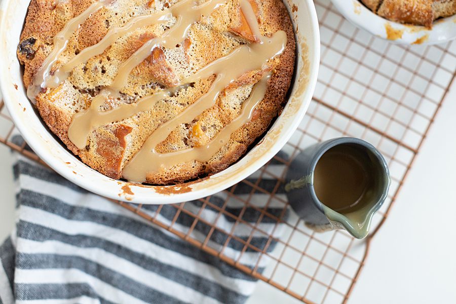 Razzoo’s Cajun Warm Bread Pudding with a Brown Sugar Rum Sauce