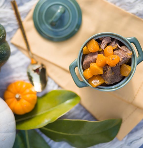 Warm and Hearty Slow Cooker Beef & Butternut Squash Stew