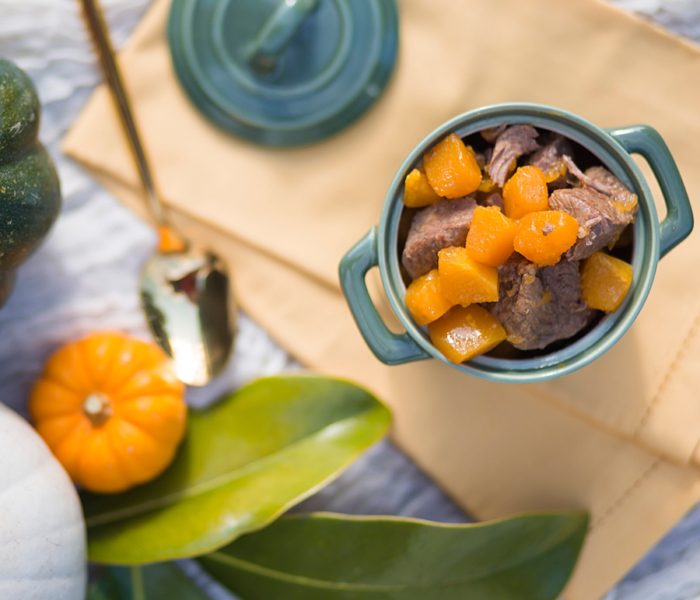 Warm and Hearty Slow Cooker Beef & Butternut Squash Stew
