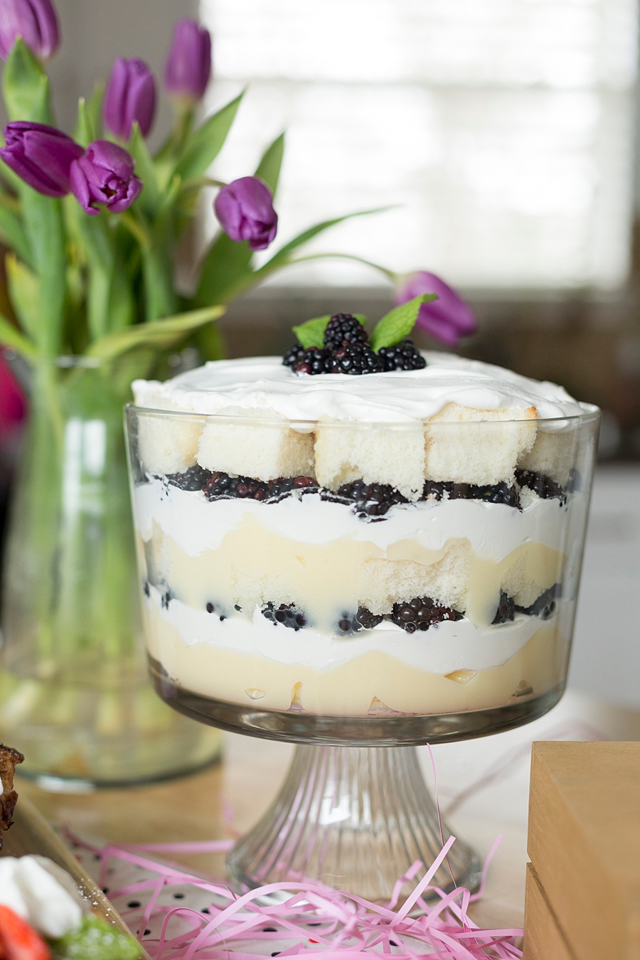 Blackberry Cheesecake Trifle
