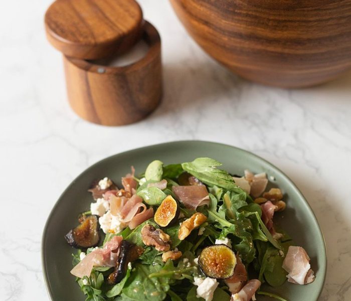 Roasted Fig Salad with a Honey Mustard Vinaigrette