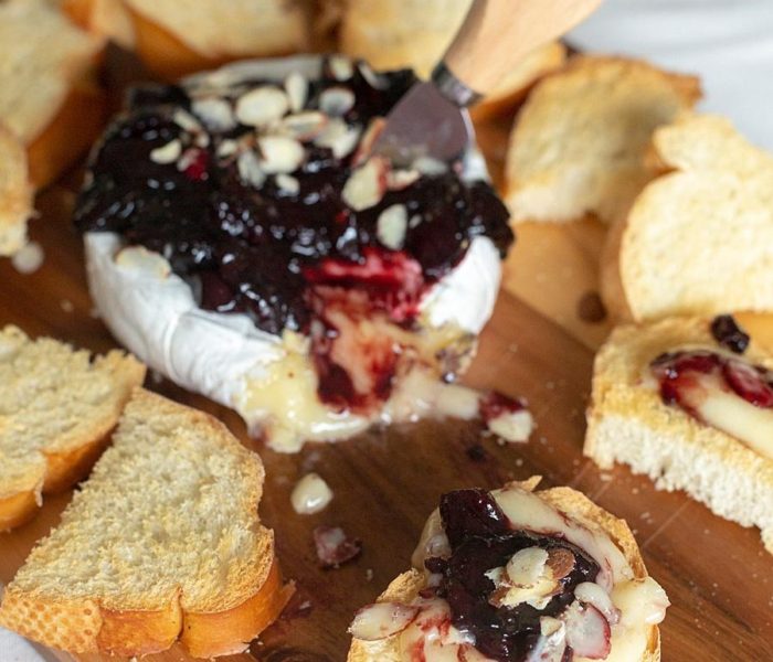 Baked Brie with Fresh Cherries