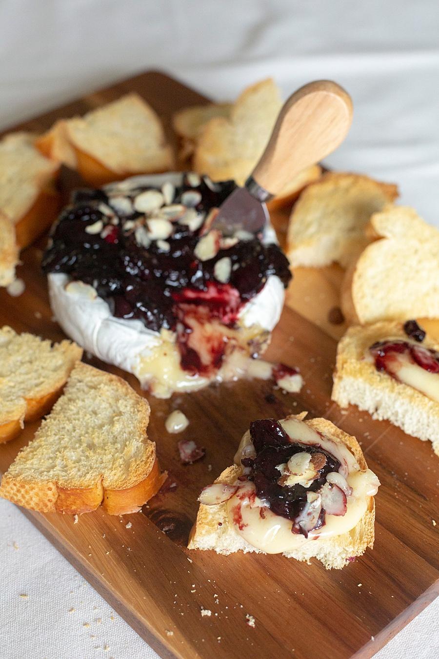 Baked Brie with Fresh Cherries