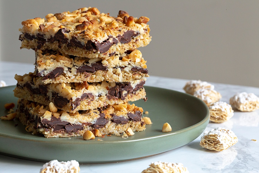 Chocolate Coconut Shredded Wheat Bars