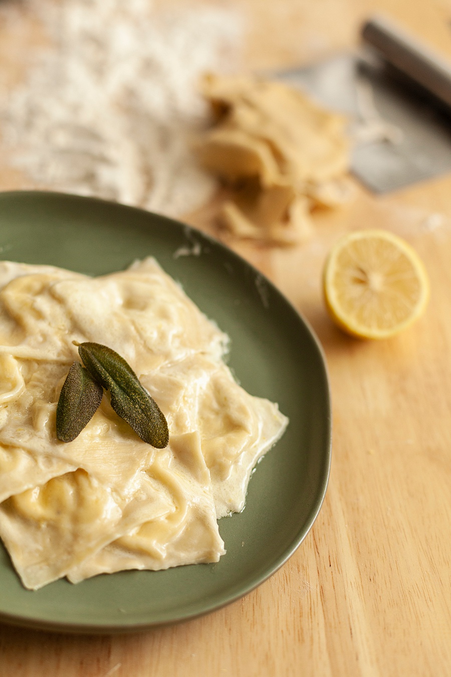 Four Cheese Ravioli with a Lemon Butter Sauce