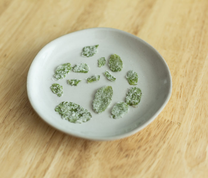 Candied Mint Leaves