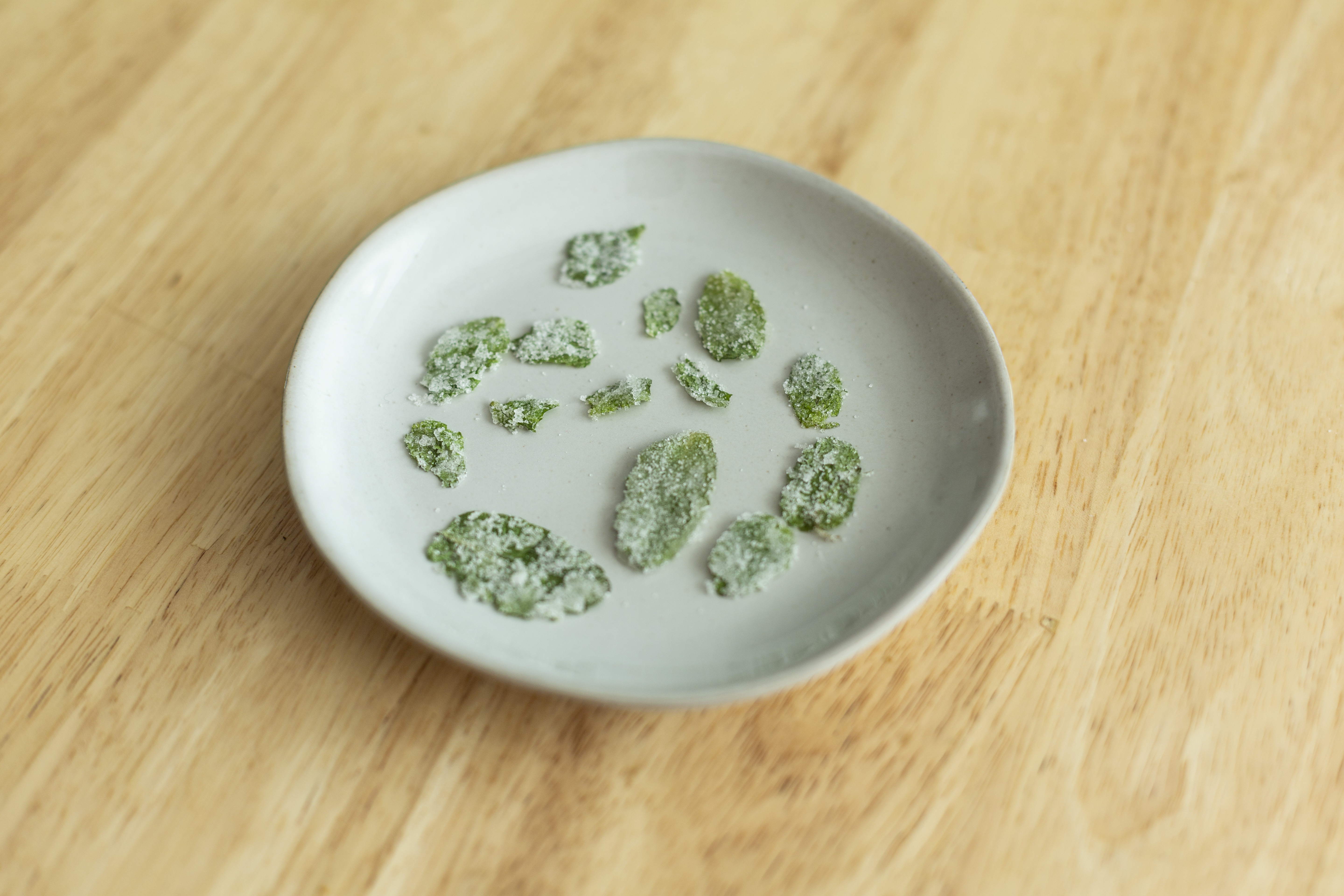 Candied Mint Leaves