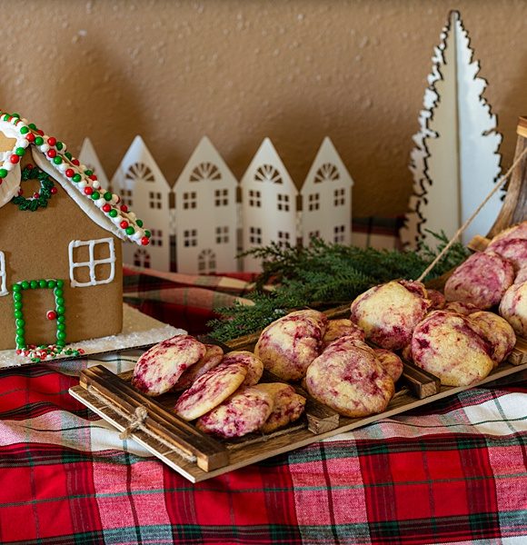 Lemon & Raspberry Swirl Cookies