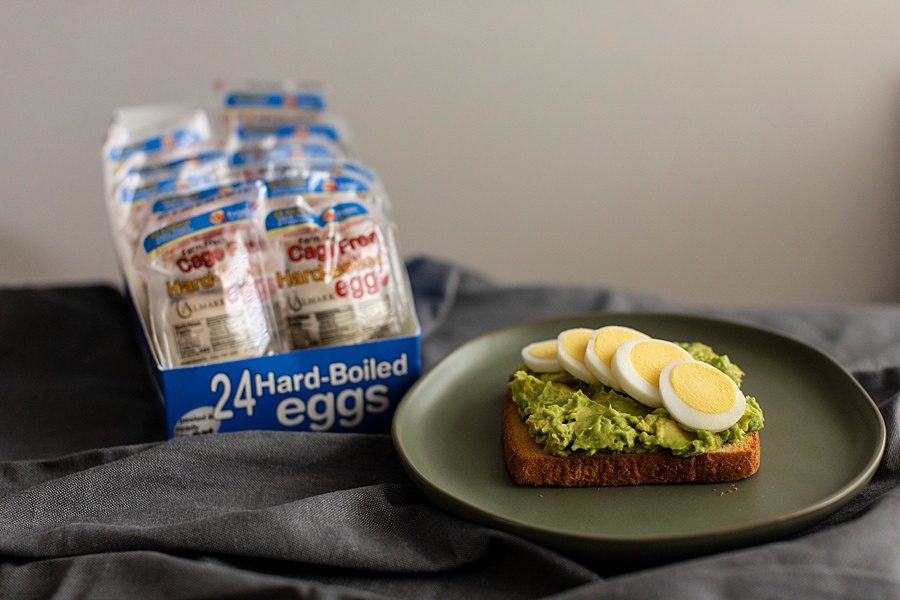 Hurried Hostess Alamark Boiled Eggs Kids Lunch Snack easy protein avocado toast toppings