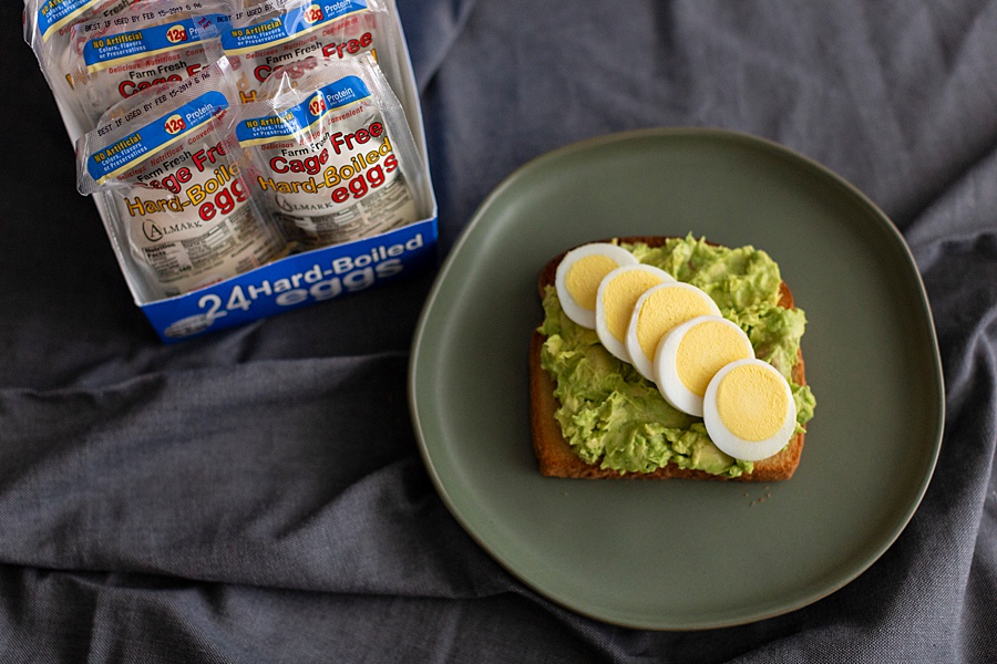 Hurried Hostess Alamark Boiled Eggs Kids Lunch Snack easy protein avocado toast toppings