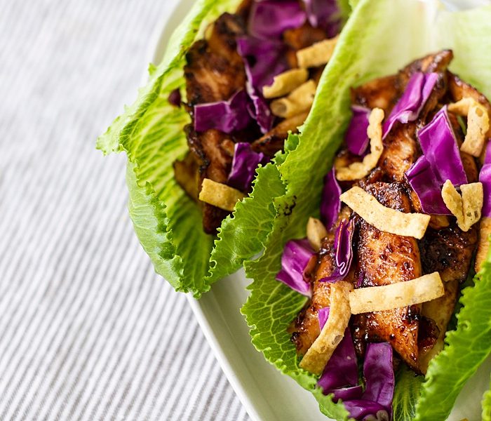 Hoisin Garlic Chicken Lettuce Wraps