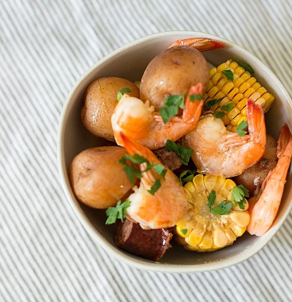 Slow Cooker Cajun Shrimp Boil