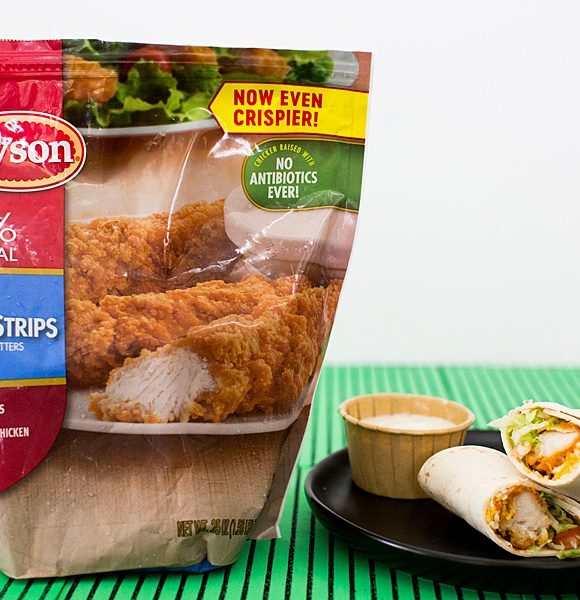 Easy Game Day Buffalo Ranch Chicken Wraps