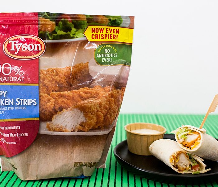 Easy Game Day Buffalo Ranch Chicken Wraps