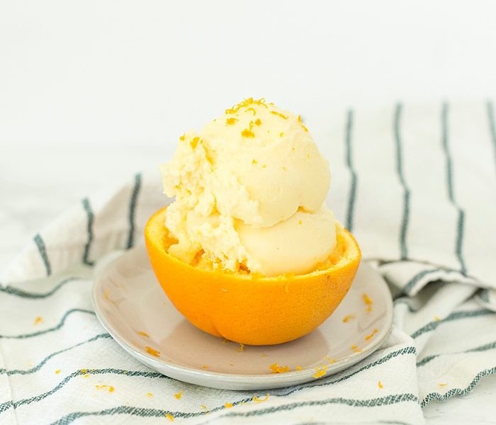 Homemade Orange Sherbet