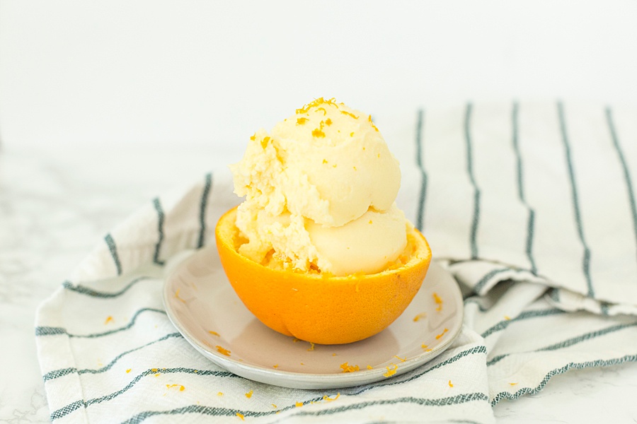 Homemade Orange Sherbet