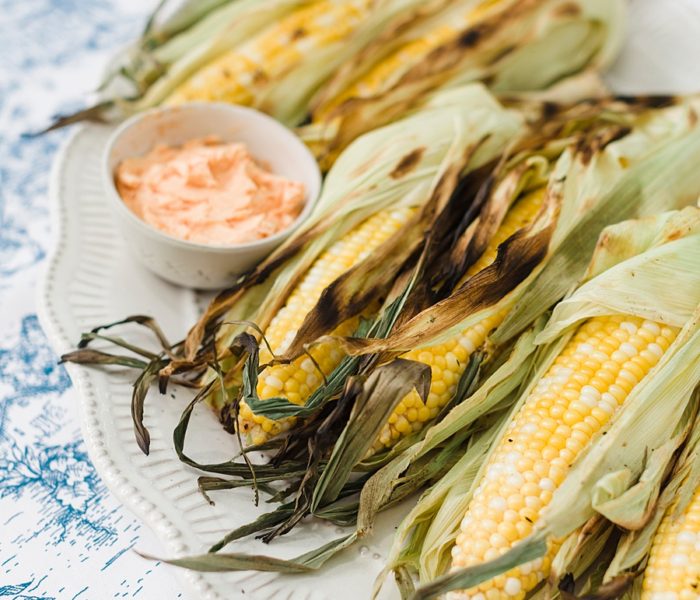 Perfectly Grilled Corn with Spicy Butter