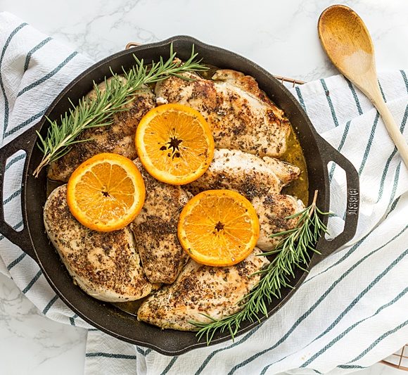One Pan Rosemary & Orange Chicken