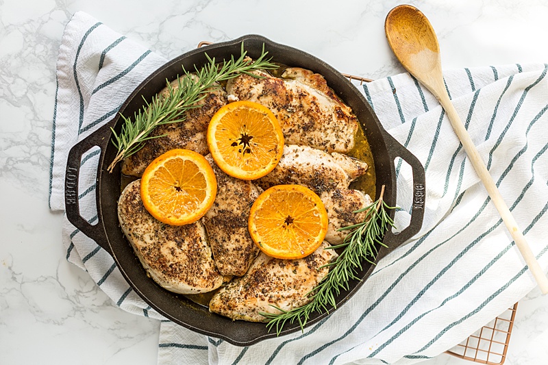 One Pan Rosemary & Orange Chicken