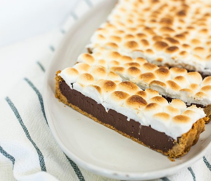 Campfire S’mores Chocolate Tart