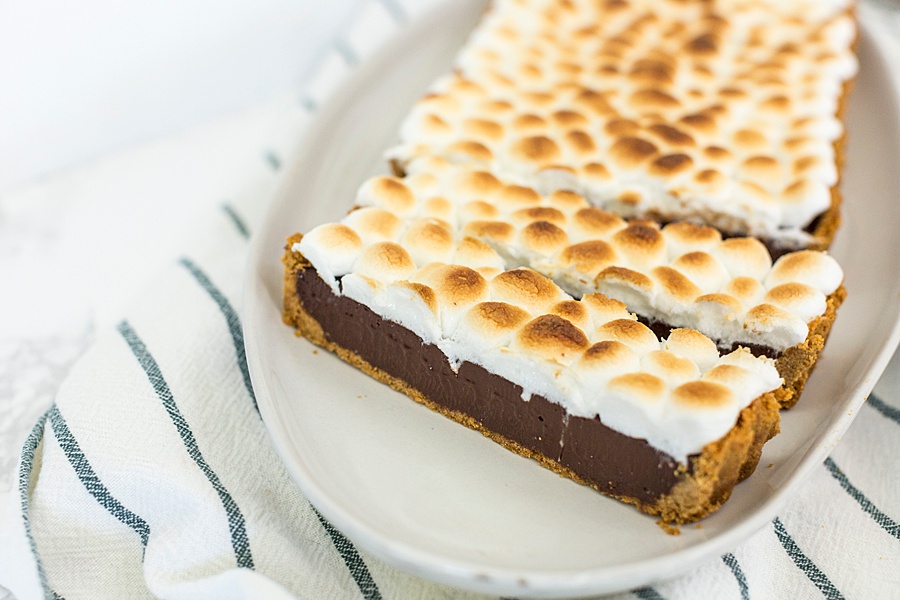 Campfire S’mores Chocolate Tart