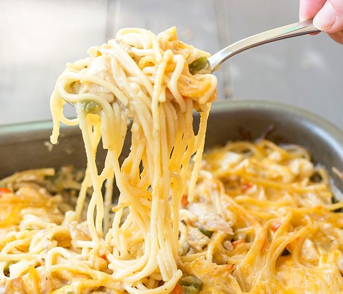 One Pan Chicken Spaghetti