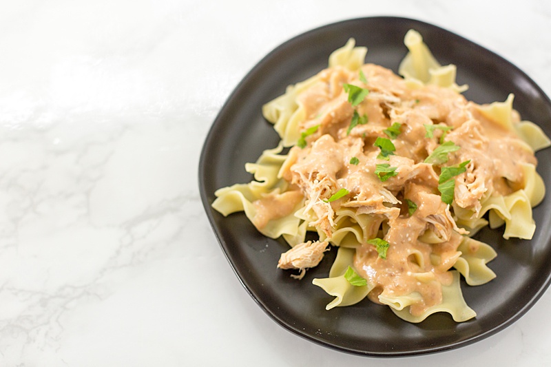 Slow Cooker Chicken Stroganoff