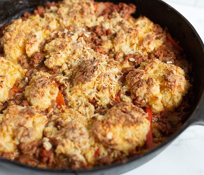 Ground Turkey and Biscuit Skillet