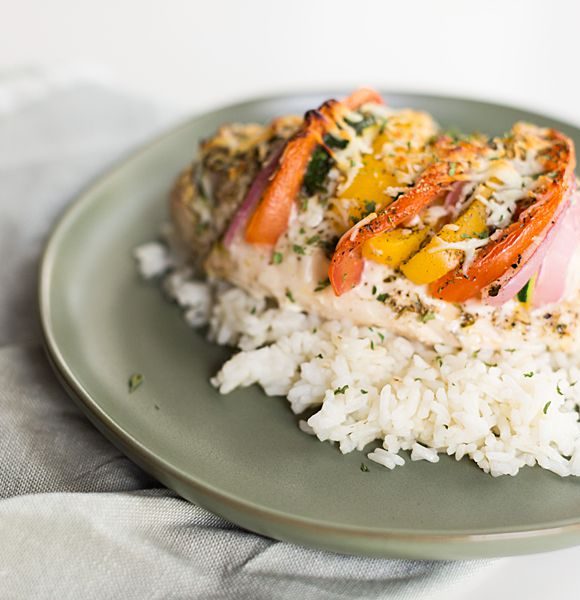 Healthy Baked Chicken Primavera