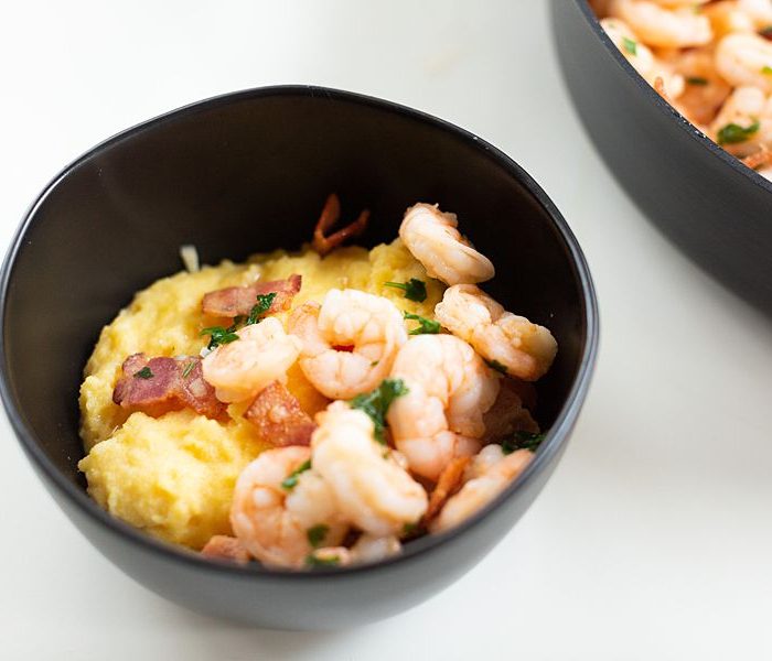 Sauteed Shrimp with Creamy Polenta Recipe