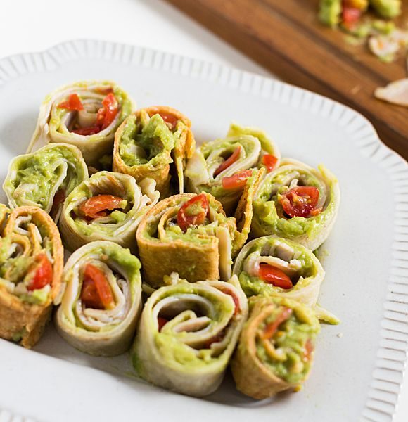 Turkey Guacamole Pinwheels
