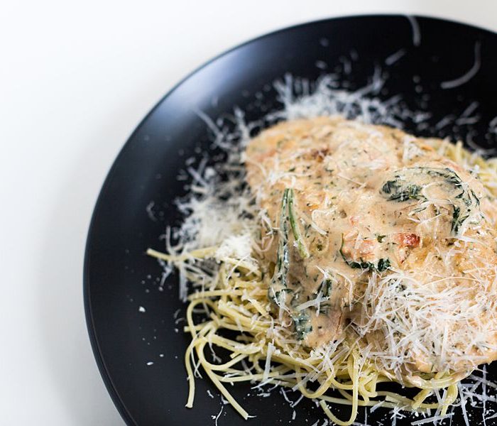 One Pan Creamy Tuscan Chicken Pasta