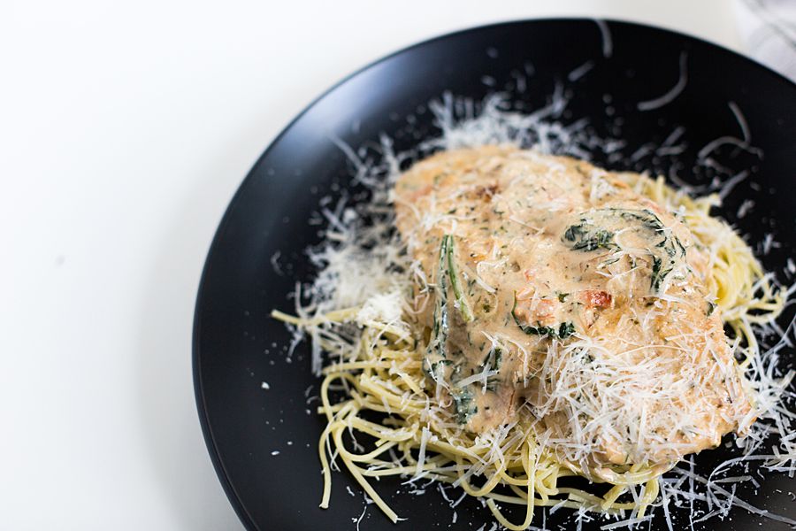 One Pan Creamy Tuscan Chicken Pasta
