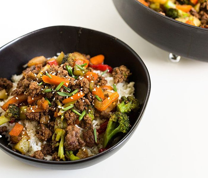 Korean Ground Beef Stir Fry