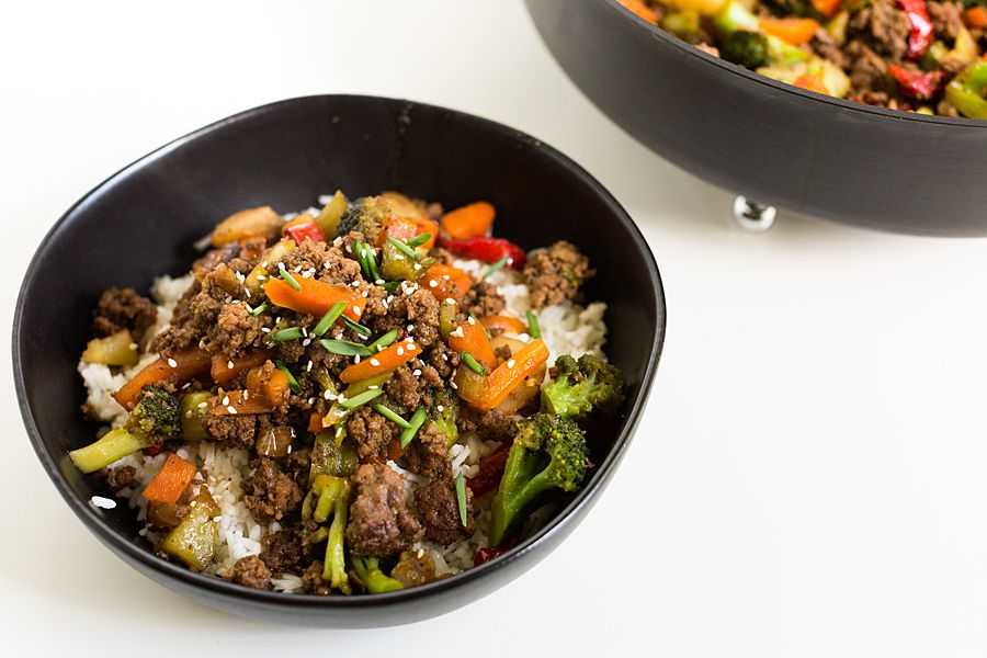Korean Ground Beef Stir Fry