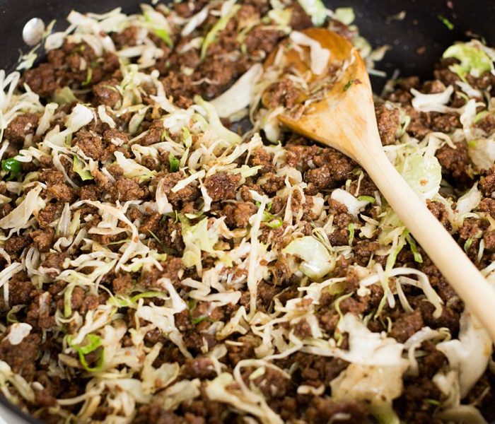 Korean Ground Beef Egg Roll Bowls