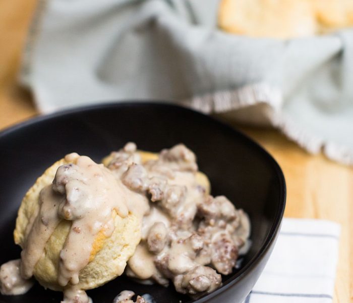 Homemade Southern Style Biscuits & Gravy in Just 30 Minutes