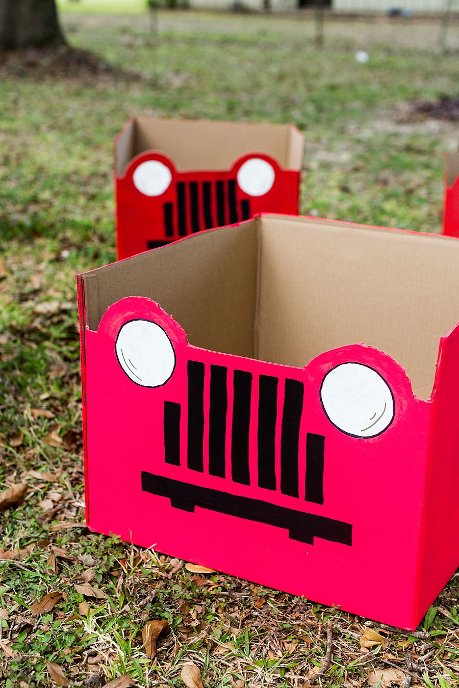 How to Make a Car Out of a Cardboard Box - The Hurried Hostess